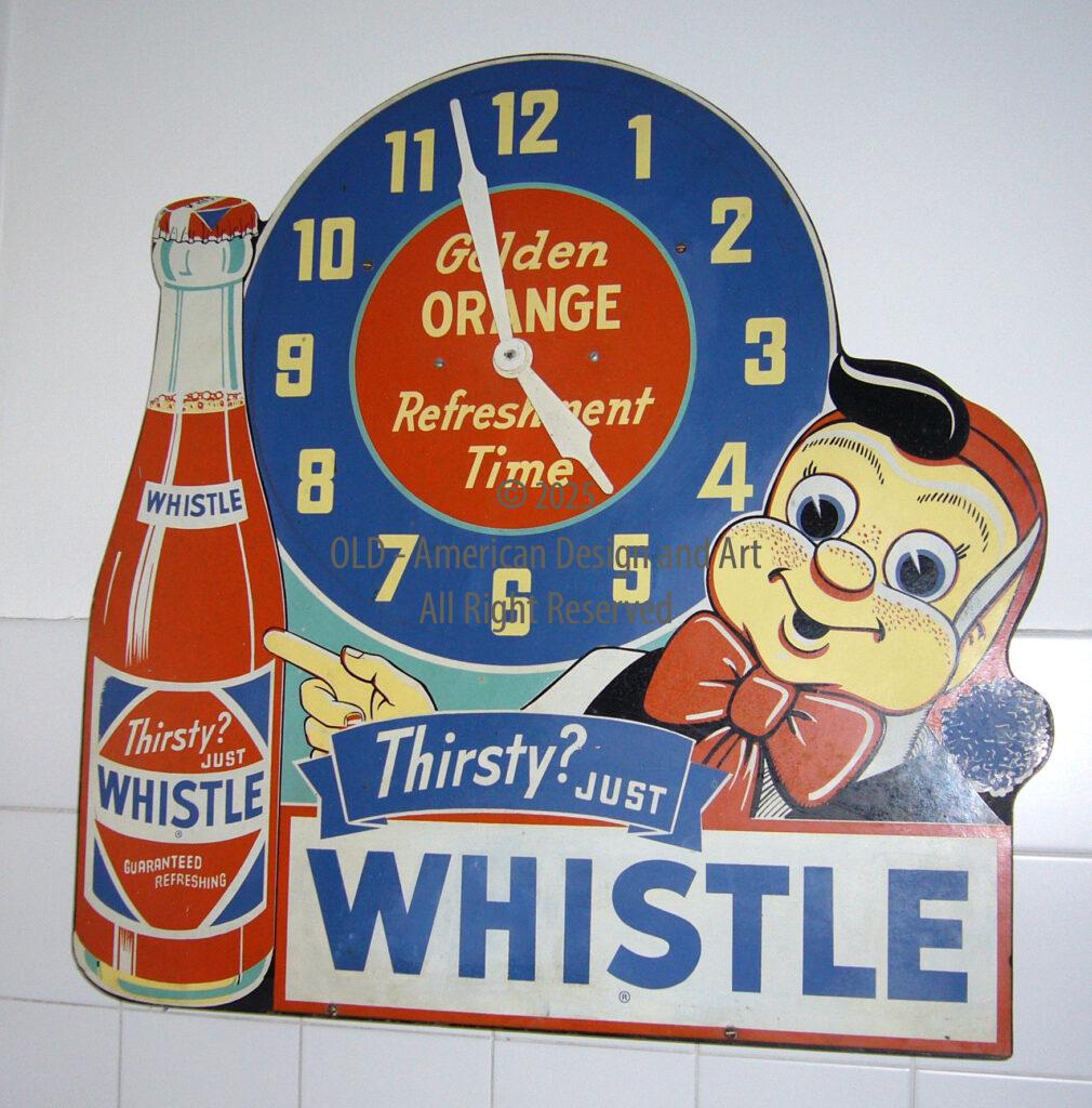 Whistle Orange Clock , U.S.A. 1940 , Cartone xerigrafato