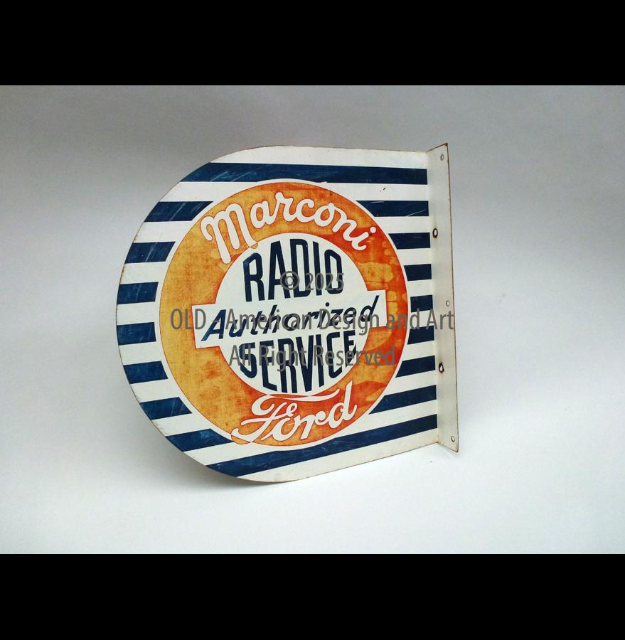 Insegna in metallo " Radio Service " U.S.A. ann40