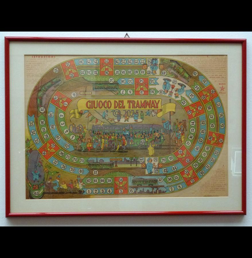 Gioco del Tranvai in carta ,marca stella ,Italia primi 900