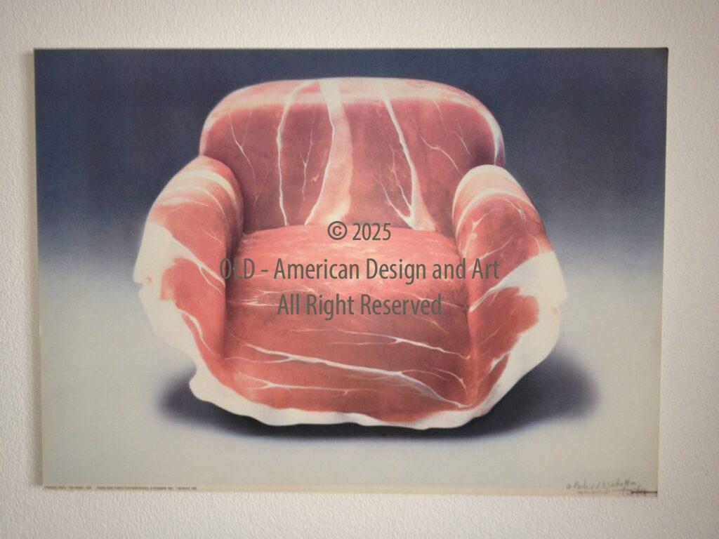 Armando Testa ,poltrona prosciutto , serigrafia multipla Italia 1978