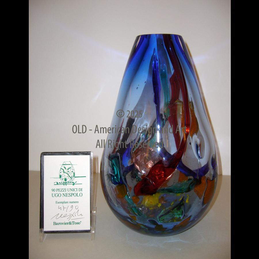Vaso di Ugo Nespolo per Barovier & Toso