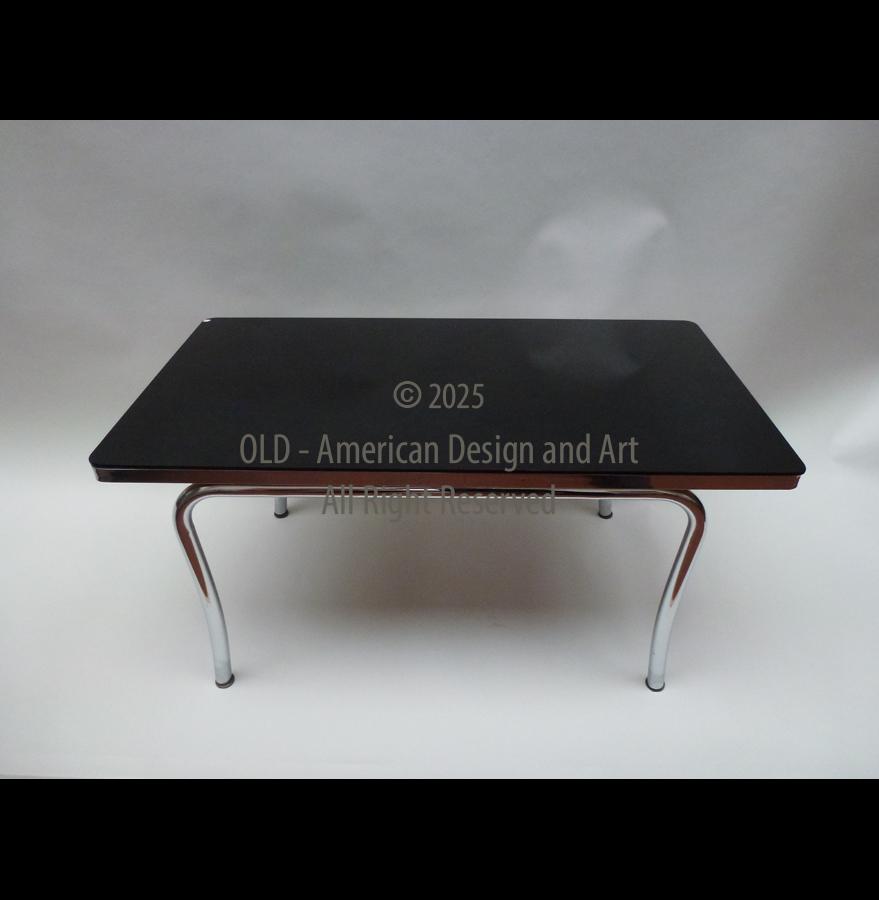 Tavolino rettangolare in tubolare cromato di Lloyd Manufactorin Co. ,U.S.A. 1935 ,Arredi Deco