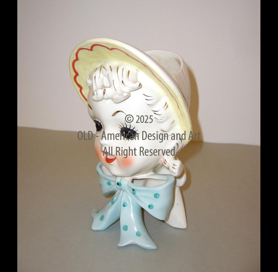 Vasetto Portafiori in porcellana dipinta , U.S.A. 1950