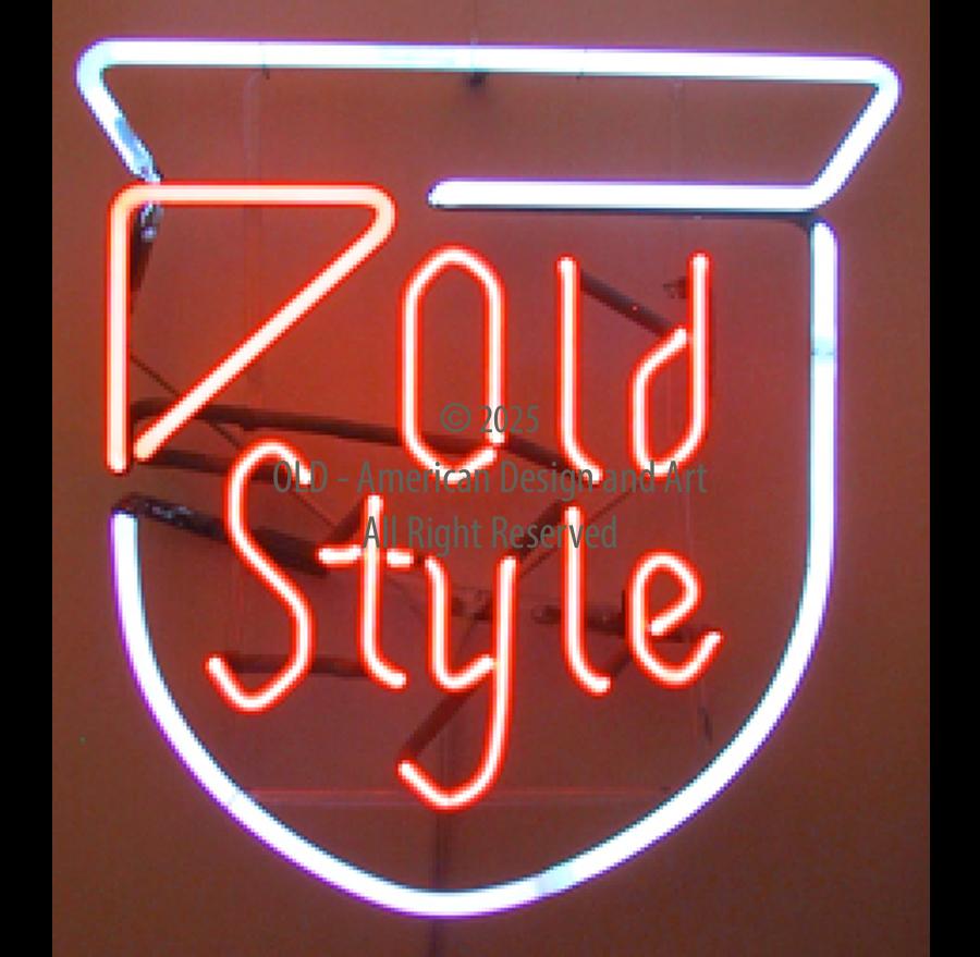 Insegna Neon " OLD Style " U.S.A. anni 40