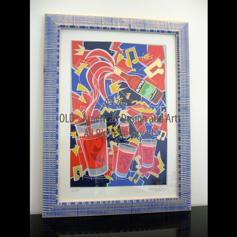 Ugo Nespolo Serigrafia Campari ,Italia 2005