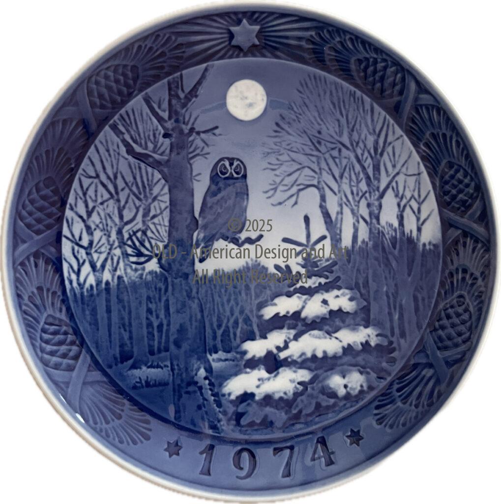 Piatto di natale 1974 , ceramica Copenhagen